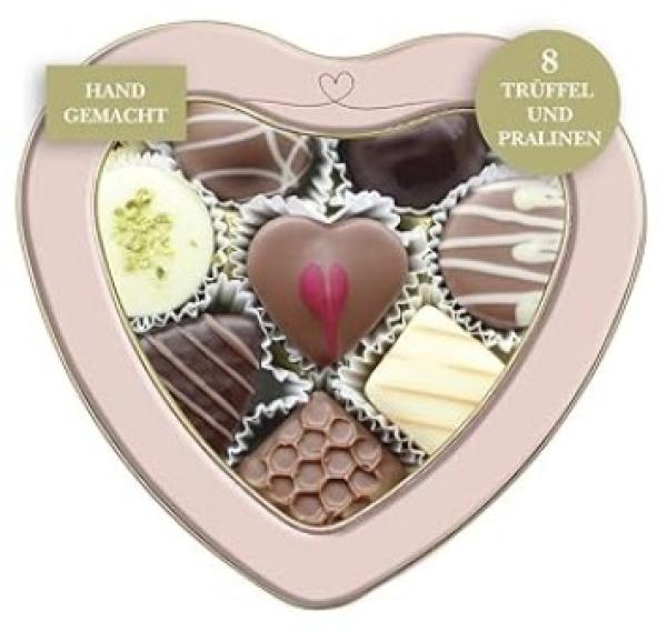 Lauensteiner Pralinenherz mit persönlicher Nachricht